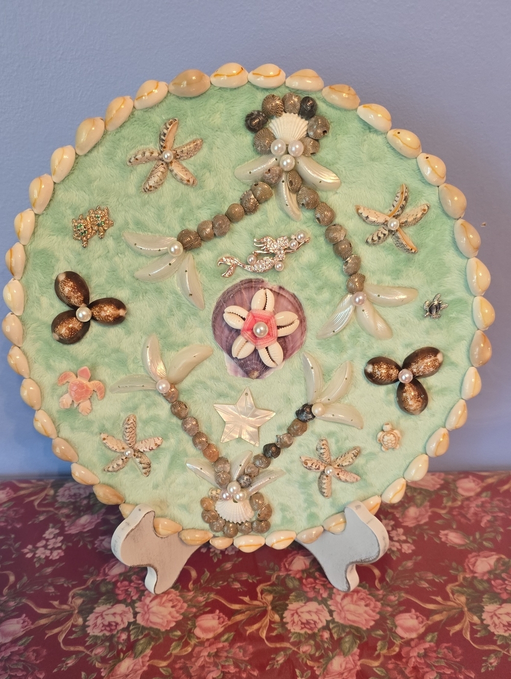 Sea-Inspired Shell Art Display Artisan Made